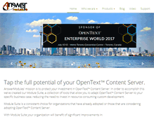 Tablet Screenshot of answermodules.com